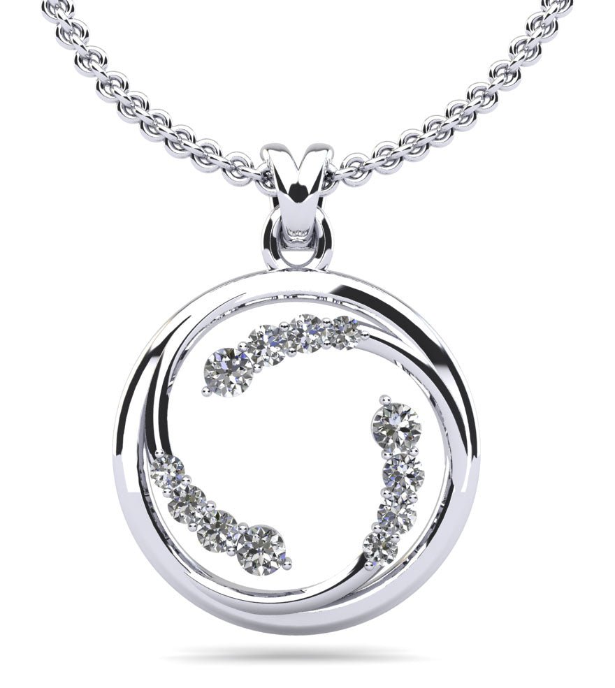 Circle Of Love Diamond Pendant with 0.25 ct.(finished) - Luxury Time NYC