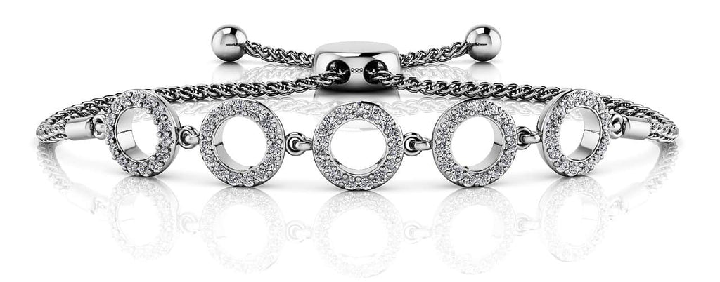 Circles Of Love Adjustable Diamond Bracelet with 0.53 ct.(finished) 1.1mm - Luxury Time NYC