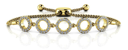 Circles Of Love Adjustable Lab - Grown Diamond Bracelet with 0.53 ct.(finished) 1.1mm - Luxury Time NYC
