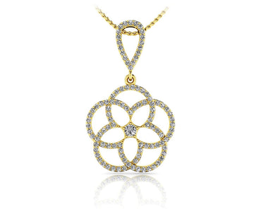 Circles Of Love Diamond Pendant with 1.12 ct.(finished) 1.2mm, 1.3mm, 3mm - Luxury Time NYC
