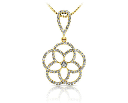 Circles Of Love Diamond Pendant with 1.12 ct.(finished) 1.2mm, 1.3mm, 3mm - Luxury Time NYC
