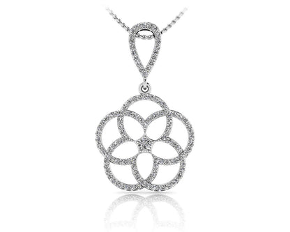 Circles Of Love Lab - Grown Diamond Pendant with 1.12 ct.(finished) 1.2mm, 1.3mm, 3mm - Luxury Time NYC