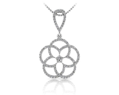 Circles Of Love Lab - Grown Diamond Pendant with 1.12 ct.(finished) 1.2mm, 1.3mm, 3mm - Luxury Time NYC
