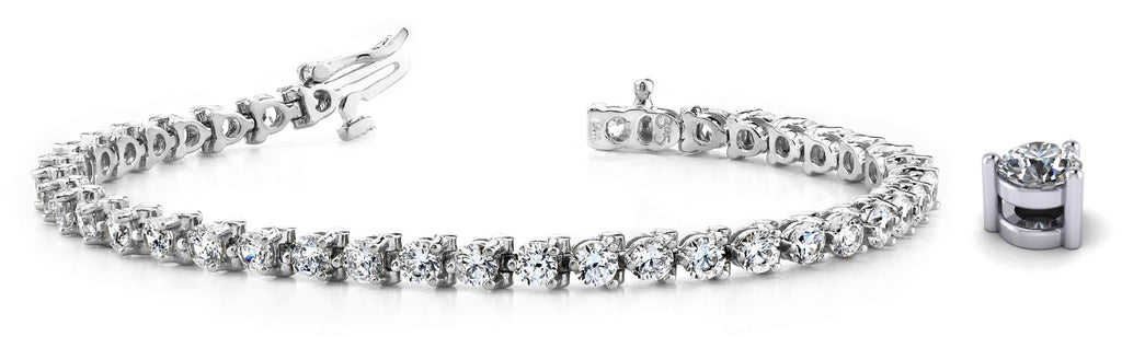 Classic 3 Prong Diamond Tennis Bracelet with 3.06 ct.(finished) 2.5mm - Luxury Time NYC