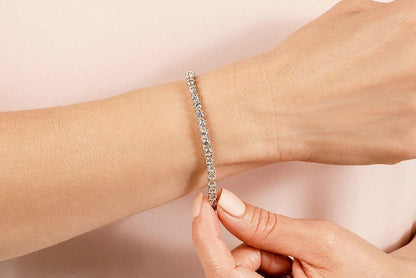 Classic 3 Prong Lab - Grown Diamond Tennis Bracelet with 4.00 ct.(finished) 3.0mm - Luxury Time NYC