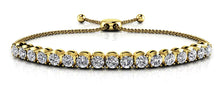 Load image into Gallery viewer, Classic 4 Prong Adjustable Diamond Bracelet with 0.69 ct.(finished) 2mm - Luxury Time NYC