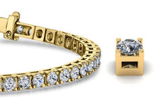 Load image into Gallery viewer, Classic 4 Prong Diamond Tennis Bracelet with 10.26 ct.(finished) 4.2mm - Luxury Time NYC