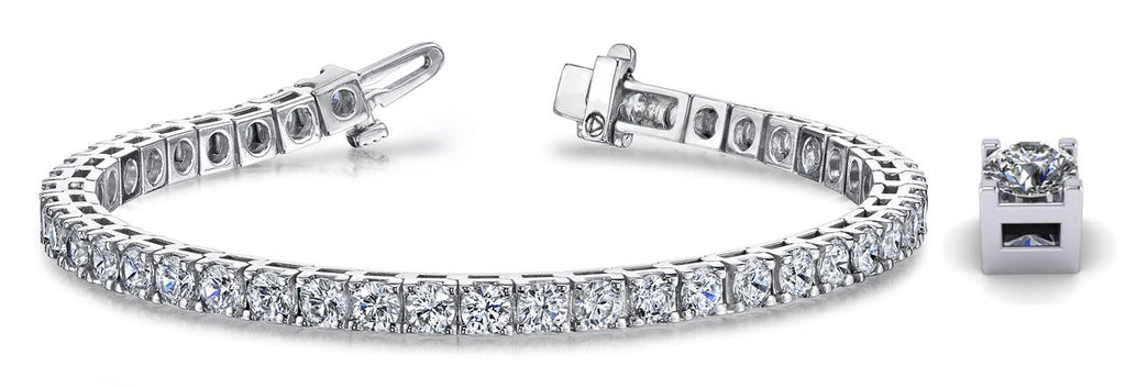 Classic 4 Prong Diamond Tennis Bracelet with 21.56 ct.(finished) 5.8mm - Luxury Time NYC