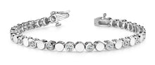 Load image into Gallery viewer, Classic Alternating Circle And Diamond Bracelet with 0.96 ct.(finished) 2.25mm - Luxury Time NYC