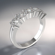 Load image into Gallery viewer, Classic Brilliant Five Stone Anniversary Diamond Ring with 1.25 ct.(finished) 4mm - Luxury Time NYC