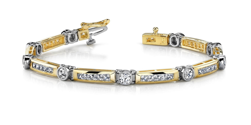 Classic Channel Frame Diamond Bracelet with 3.05 ct.(finished) 1.75mm, 3mm - Luxury Time NYC