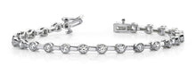 Load image into Gallery viewer, Classic Column Link Bezel Set Diamond Bracelet with 1.51 ct.(finished) 2.4mm - Luxury Time NYC