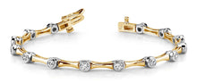 Load image into Gallery viewer, Classic Column Link Diamond Bracelet with 0.70 ct.(finished) 2.5mm - Luxury Time NYC