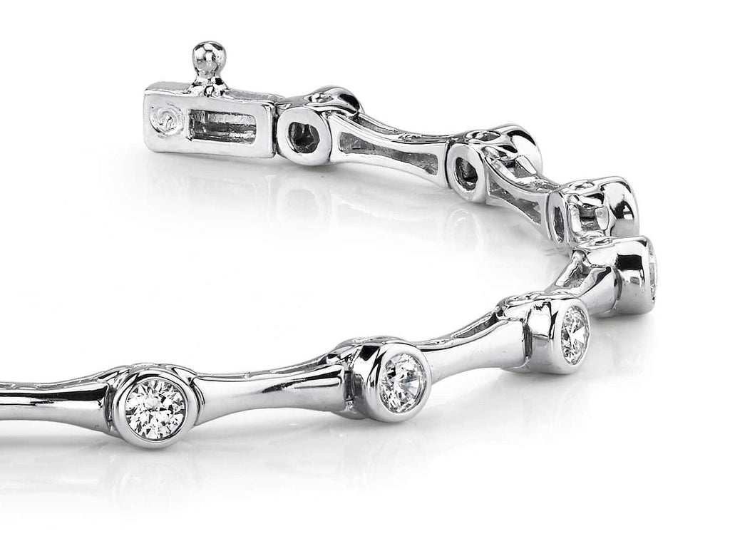 Classic Column Link Diamond Bracelet with 2.60 ct.(finished) 3.8mm - Luxury Time NYC