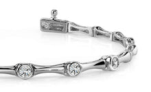 Load image into Gallery viewer, Classic Column Link Five Diamond Bracelet with 0.50 ct.(finished) 3mm - Luxury Time NYC