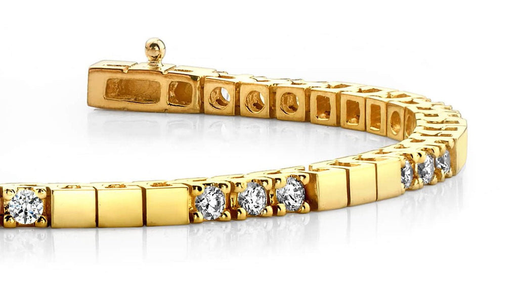 Classic Diamond Block Harmony Diamond Tennis Bracelet with 1.05 ct.(finished) 2.0mm - Luxury Time NYC