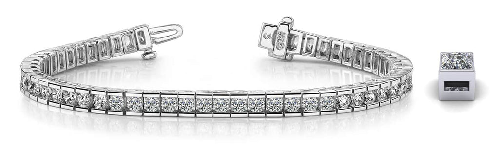 Classic Diamond Box Diamond Tennis Bracelet with 17.00 ct.(finished) 5.0mm - Luxury Time NYC