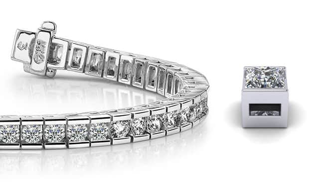 Classic Diamond Box Lab - Grown Diamond Tennis Bracelet with 15.96 ct.(finished) 4.75mm - Luxury Time NYC