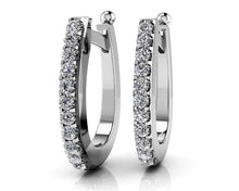 Load image into Gallery viewer, Classic Diamond Hoop Earrings with 0.53 ct.(finished) 2mm - Luxury Time NYC