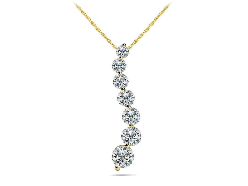 Classic Diamond Journey Necklace Diamond with 0.25 ct.(finished) - Luxury Time NYC