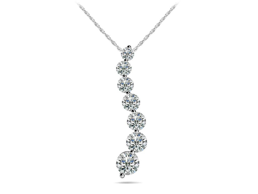 Classic Diamond Journey Necklace Diamond with 0.25 ct.(finished) - Luxury Time NYC