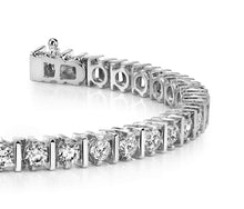 Load image into Gallery viewer, Classic Diamond Link Prong Set Diamond Tennis Bracelet with 4.10 ct.(finished) 3.0mm - Luxury Time NYC