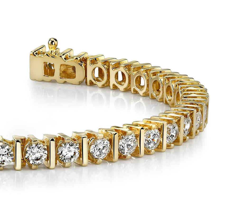 Classic Diamond Link Prong Set Lab - Grown Diamond Tennis Bracelet with 8.91 ct.(finished) 4.5mm - Luxury Time NYC