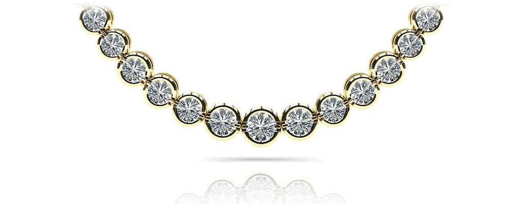 Classic Diamond Strand Diamond Necklace with 10.00 ct.(finished) - Luxury Time NYC