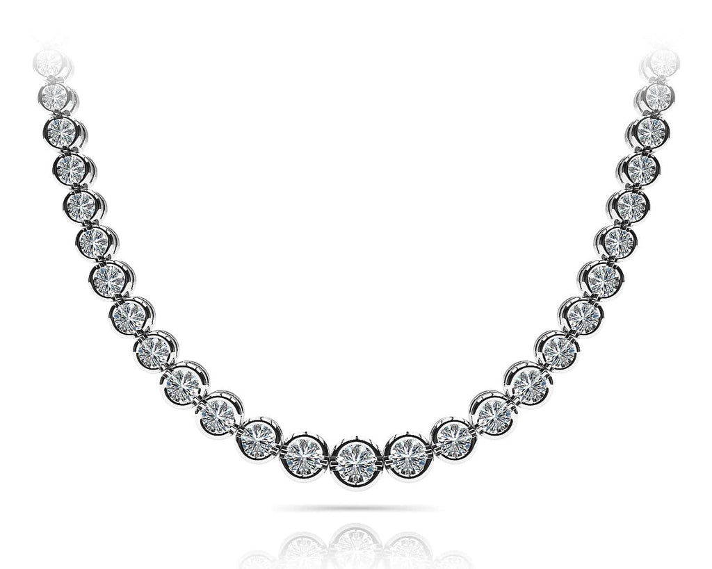 Classic Diamond Strand Diamond Necklace with 10.00 ct.(finished) - Luxury Time NYC