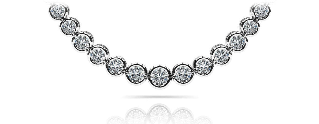 Classic Diamond Strand Diamond Necklace with 5.05 ct.(finished) - Luxury Time NYC