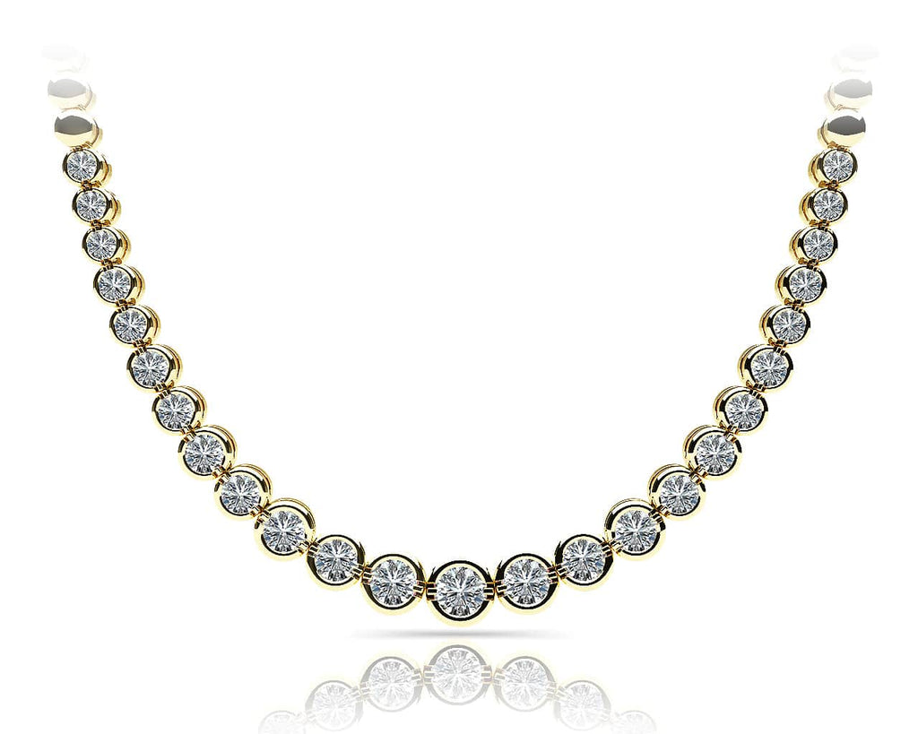 Classic Diamond Strand Necklace With Shiny Diamond Links with 1.99 ct.(finished) - Luxury Time NYC