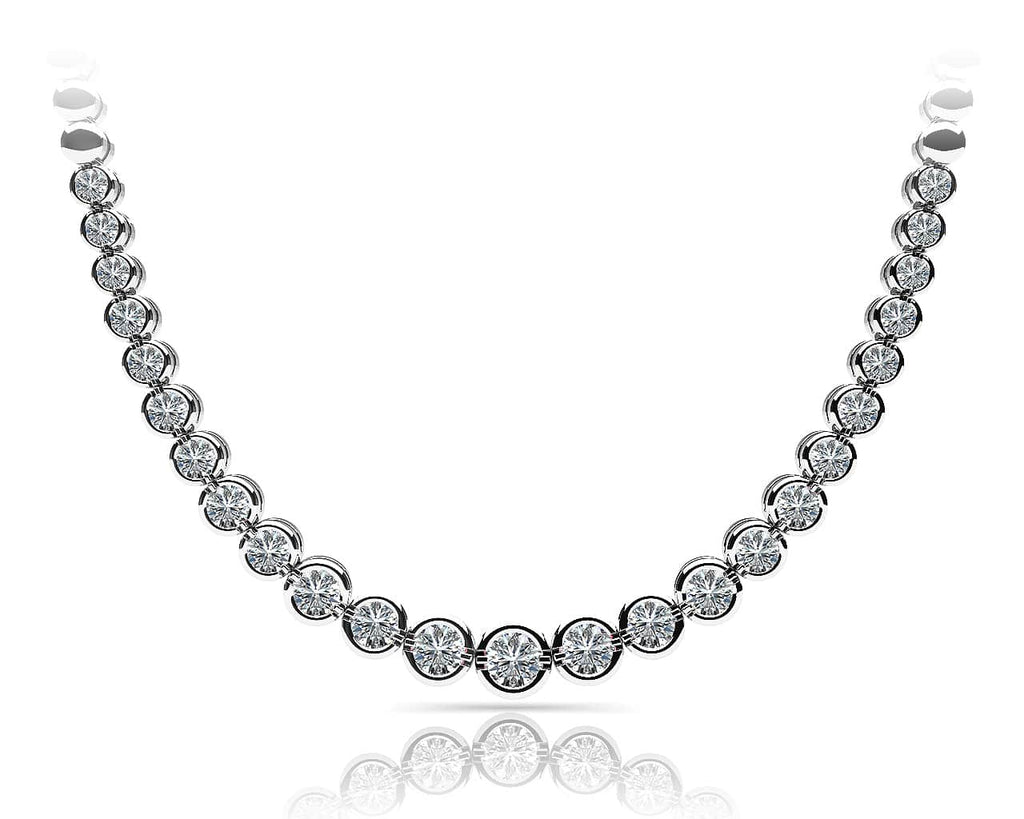 Classic Diamond Strand Necklace With Shiny Diamond Links with 1.99 ct.(finished) - Luxury Time NYC