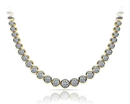 Classic Diamond Strand Necklace With Shiny Links Lab - Grown Diamond with 1.99 ct.(finished) - Luxury Time NYC