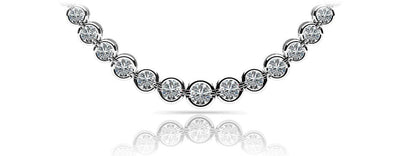 Classic Diamond Strand Necklace With Shiny Links Lab - Grown Diamond with 1.99 ct.(finished) - Luxury Time NYC