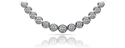 Classic Diamond Strand Necklace With Shiny Links Lab - Grown Diamond with 5.05 ct.(finished) - Luxury Time NYC