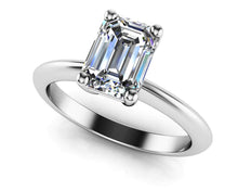 Load image into Gallery viewer, Classic Emerald Cut Diamond Engagement Ring with 0.50 ct.(finished) 6x4mm - Luxury Time NYC