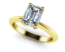 Load image into Gallery viewer, Classic Emerald Cut Diamond Engagement Ring with 1.00 ct.(finished) 7x5mm - Luxury Time NYC