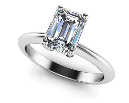 Classic Emerald Cut Lab - Grown Diamond Engagement Ring with 0.50 ct.(finished) 6x4mm - Luxury Time NYC