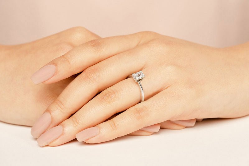 Classic Emerald Cut Lab - Grown Diamond Engagement Ring with 0.50 ct.(finished) 6x4mm - Luxury Time NYC