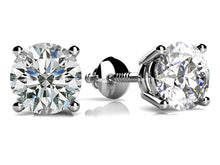 Load image into Gallery viewer, Classic Four Prong Diamond Diamond Studs with 0.32 ct.(finished) 3.5mm - Luxury Time NYC