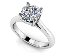 Load image into Gallery viewer, Classic Four Prong Round Cut Solitaire Ring Diamond with 0.25 ct. (0.25 ct. center diamond) - Luxury Time NYC