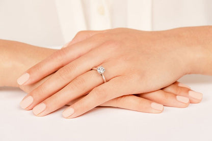 Classic Four Prong Round Cut Solitaire Ring Diamond with 0.75 ct. (0.75 ct. center diamond) - Luxury Time NYC