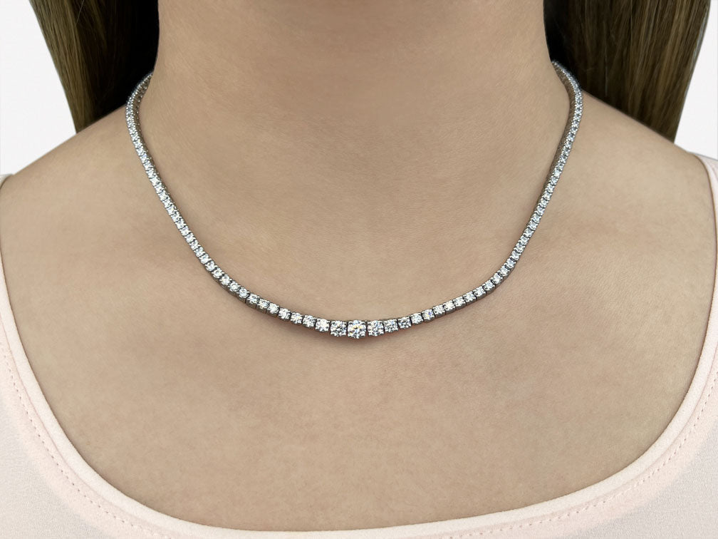 Classic Graduated Strand Of Diamonds with 10.00 ct.(finished) - Luxury Time NYC