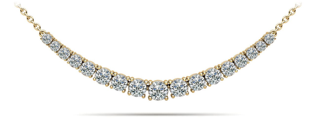 Classic Graduated Tennis Necklace With Chain Lab - Grown Diamond with 1.10 ct.(finished) - Luxury Time NYC