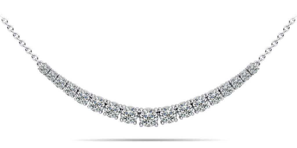 Classic Graduated Tennis Necklace With Chain Lab - Grown Diamond with 1.10 ct.(finished) - Luxury Time NYC