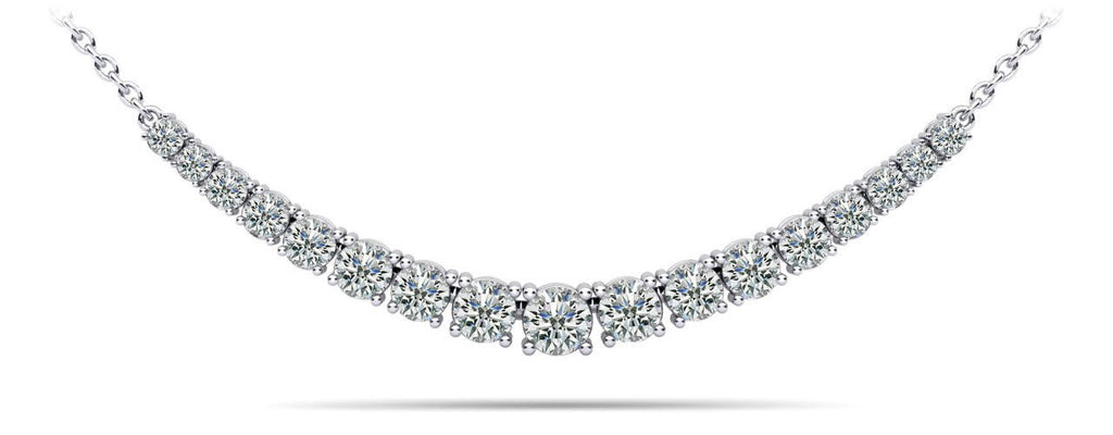 Classic Graduated Tennis Necklace With Chain Lab - Grown Diamond with 1.10 ct.(finished) - Luxury Time NYC