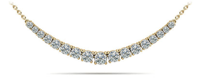 Classic Graduated Tennis Necklace With Chain Lab - Grown Diamond with 2.97 ct.(finished) - Luxury Time NYC