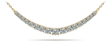 Classic Graduated Tennis Necklace With Diamond Chain with 2.97 ct.(finished) - Luxury Time NYC
