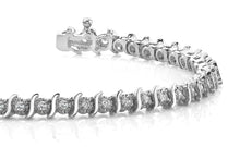 Load image into Gallery viewer, Classic Illusion S Lab - Grown Diamond Tennis Bracelet with 0.54 ct.(finished) 1.0mm - Luxury Time NYC