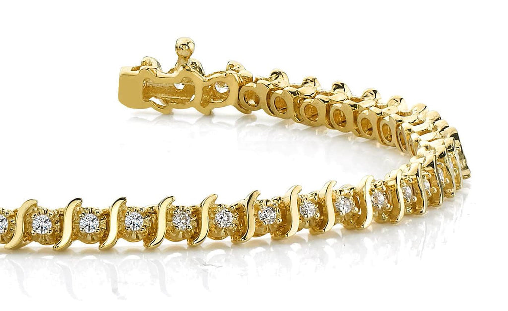 Classic Illusion S Lab - Grown Diamond Tennis Bracelet with 0.98 ct.(finished) 1.5mm - Luxury Time NYC